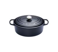 Le Creuset Colección Signature Cacerola ovales, Hierro Fundido, Negro Mate, 31 cm
