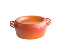 Le Creuset Doufeu oval de hierro fundido, 32 cm, Apto para todas las fuentes de calor, incluso inducción, Volcanico, 25084320902460