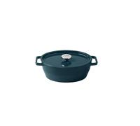 Cacerola Ovalada Pyrex Slow Cook De Hierro Fundido 29 Cm Con Tapa, Rojo/crema