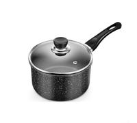 Cacerola pequeña de 1.5 cuartos de galón para salsas de avena y panqueques | Cuerpo de aluminio fundido, base de acero de alto magnético, calentamiento rápido y uniforme, resistente para una