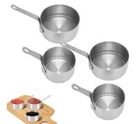 Cacerola pequeña para leche, Mini cacerola de acero inoxidable, 4 tazas de salsa Cazo olla para derretir mantequilla, fondo plano de inducción