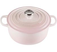 Cacerola Redonda de Hierro Cocotte Signature 24 L 20 cm (Rosa Concha) - LE CREUSET