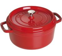 Cacerola redonda de hierro fundido Cocotte de 24 cm y 37 l (roja) - STAUB