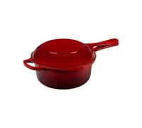 Le Creuset Evolution Sartén de hierro fundido 2 en 1, diámetro 22 cm, 2.3 L, Cereza, 25044220602460