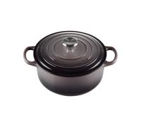Le Creuset Evolution Cocotte con Tapa, Redonda, Todas Las Fuentes de Calor Incl. inducción, 5,3 l, Hierro Fundido, Gris(Flint), 26 cm