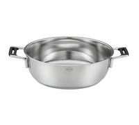 Cacerola RÖSLE SILENCE PRO, cacerola de acero inoxidable de alta calidad con asas aislantes para servir con seguridad y comodidad, Ø 28 cm, plata, acero inoxidable 18/10