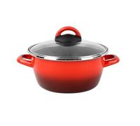 Cacerola 'SR' Ø20cm CON tapa de vidrio color rojo Magefesa