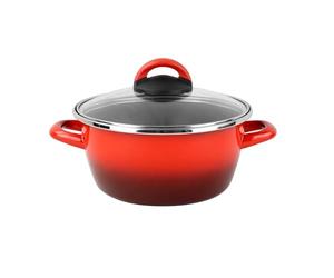 Cacerola 'SR' Ø20cm CON tapa de vidrio color rojo Magefesa