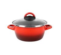 Cacerola 'SR' Ø28cm CON tapa de vidrio color rojo Magefesa