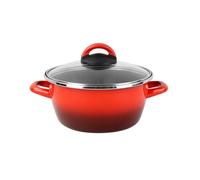 Cacerola 'SR' Ø20cm CON tapa de vidrio color rojo Magefesa