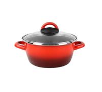Magefesa Cacerola 'Sfumato Rosso' Ø28cm CON tapa de vidrio color rojo