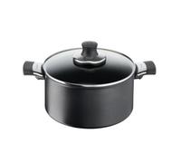 Cacerola Tefal 20 cm Revestimiento Titanio Antiadherente con Tapa de Vidrio
