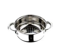 RB RENBERG Steam Chef - Olla Vaporera de Acero Inoxidable - 18 cm - Acabado Brillante - Mango Hueco Plateado - Apta para Inducción y Todo tipo de Fuegos