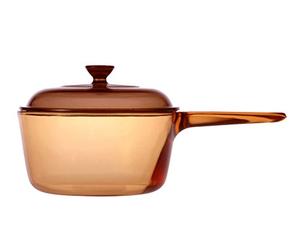 Cacerola Visions de cerámica y vidrio resistente al calor, con capacidad para 1 l, vidrio, marrón, 1,5 L