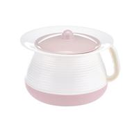cacerolas de cama， Orinal con tapa, escupidera unisex, orinal portátil, cubo for orinar junto a la cama con asa for adultos mayores del hogar(Pink)