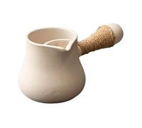 Cacerolas de cerámica, Cacerolas pequeñas de cobre, tetera china con colador y asa antiescaldaduras, jarra leche(Small White)