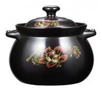 Cacerolas pequeñas de cobre, olla barro, cuenco grande con asa y tapa, cocido(4L/3.6Quarts)