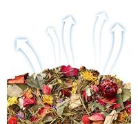 Cacha para conejos, 100 g de papel con flores secas para pequeños animales, perfumes calmantes para decoración antiolores - para hurón conejo jaula interior de gallinero gato