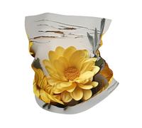 Cache-cou à fleurs jaunes à plat, protection UV, masque rafraîchissant pour homme et femme, coupe-vent, écharpe, bandana respirant, idéal pour les sports de plein air comme le ski, la randonnée et le