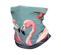 Cache-cou à motif flamants roses tropicaux, protection UV, masque rafraîchissant pour homme et femme, coupe-vent, écharpe, bandana respirant, idéal pour les sports de plein air comme le ski, la randon