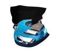 Cache-cou bleu en forme de guitare, protection UV, masque rafraîchissant pour homme et femme, coupe-vent, écharpe, bandana respirant, idéal pour les sports de plein air comme le ski, la randonnée et l