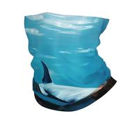 Cache-cou en corail avec motif requins et poissons, protection UV, masque rafraîchissant pour homme et femme, coupe-vent, écharpe, bandana respirant, idéal pour les sports de plein air comme le ski, l