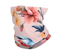 Cache-cou fleuri et oiseaux, protection UV, masque rafraîchissant pour homme et femme, coupe-vent, écharpe, bandana respirant, idéal pour les sports de plein air comme le ski, la randonnée et le vélo.