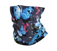 Cache-cou imperméable papillon bleu, protection UV, masque rafraîchissant pour homme et femme, coupe-vent, écharpe, bandana respirant, idéal pour les sports de plein air comme le ski, la randonnée et