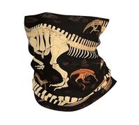 Cache-cou imprimé squelette de dinosaure, protection UV, masque rafraîchissant pour homme et femme, coupe-vent, écharpe, bandana respirant, idéal pour les sports de plein air comme le ski, la randonné