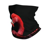 Cache-cou noir à motif flamant rose, protection UV, masque rafraîchissant pour homme et femme, coupe-vent, écharpe, bandana respirant, idéal pour les sports de plein air comme le ski, la randonnée et