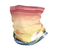 Cache-cou paysage marin, protection UV, masque rafraîchissant pour homme et femme, coupe-vent, écharpe, bandana respirant, idéal pour les sports de plein air comme le ski, la randonnée et le vélo.