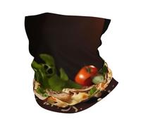 Cache-cou pizza aux champignons et tomates, protection UV, masque rafraîchissant pour homme et femme, coupe-vent, bandana respirant, idéal pour les sports de plein air comme le ski, la randonnée et le