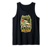 Cache Log Ready Mapa Brújula Ruta Camiseta sin Mangas