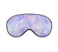 Cache-yeux doux con motivo floral violeta tie-dye, sangle élastique pour tous.