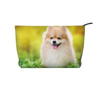 Cachorrito Adorable en Spring Park,Neceser de Pana, Neceser de Maquillaje portátil, Neceser de Viaje