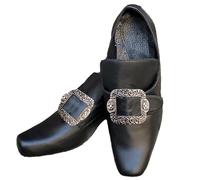 Cachorro 1 Par De Zapatos De Hombre De Halloween del Renacimiento Medieval, Botas De Jazz De Cuero Vintage, Accesorios De Senderismo Casual Al Aire Libre Disfraces De Cosplay Accesorios,Negro,40