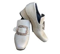 Cachorro 1 Par De Zapatos De Hombre De Halloween Del Renacimiento Medieval, Botas De Jazz De Cuero Vintage, Accesorios De Senderismo Casual Al Aire Libre Disfraces De Cosplay Accesorios,Off white,40