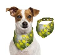 Cachorro Blanco de Pastor Australiano,Pañuelos de algodón para Perros, Bufandas Ajustables para Mascotas,M