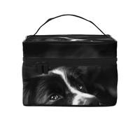Cachorro Border Collie, Bolsa de Maquillaje Bolsa de cosméticos Bolsa de Aseo de Viaje portátil Estuche para lápices