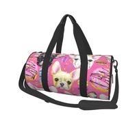 Cachorro Bulldog Francés Acuarela, Bolsa de Viaje de Gran Capacidad, Bolso Redondo, Bolsa de Viaje Deportiva, Bolsa de Mano, Bolsa de Fitness