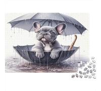 Cachorro Bulldog francés Puzzle 1000p para Jóvenes +14 Puzzle Complicado Sin Polvo Mejor Valorados Relax En Casa Cartón Resistente 70x50cm/1000pcs