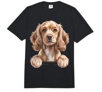 Cachorro Cocker Spaniel, Divertido, con Orejas Flexibles Comfort Colors Adult Heavyweight T-Shirt