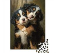 Cachorro de Boyero de Berna Puzzle para Adultos Puzzle de 1000 Piezas Papel Escena cálida Retrato Juego Familiar Decoración Hogar Regalo Festivo 52x38cm/1000pcs