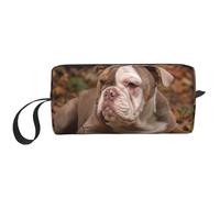 Cachorro de Bulldog Americano, Bolsa de Maquillaje Bolsa de cosméticos Bolsa de artículos de tocador de Viaje portátil Bolsa de Maquillaje