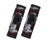 Cachorro de Cocker Spaniel blanco y negro, 2 piezas de fundas para asas de equipaje, cubiertas suaves y cómodas para asas de equipaje. Etiqueta para equipaje.