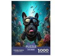 Cachorro de natación Puzzle Imposible,desafío for Adults Entretenimiento Creativo 1000 Piezas Obra De Arte De Juego De para Adultos Y Niños 38x26cm/1000pcs