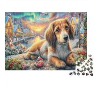 Cachorro de Navidad 1000 Piezas Puzzle, Arte Impreso, Estético y Desafiante, Juguete Educativo, Regalo, Decoración Hogar