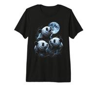 Cachorro de Panda Aullando en la Luna Camiseta Premium