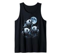Cachorro de Panda Aullando en la Luna Camiseta sin Mangas