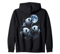 Cachorro de Panda Aullando en la Luna Sudadera con Capucha